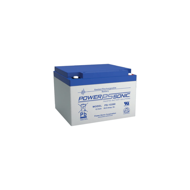 Batería 12V 26AH AGM/VRLA Power Sonic 5 Años UL | Precio México - Envío Inmediato | LM Soluciones